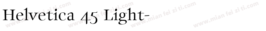 Helvetica 45 Light字体转换